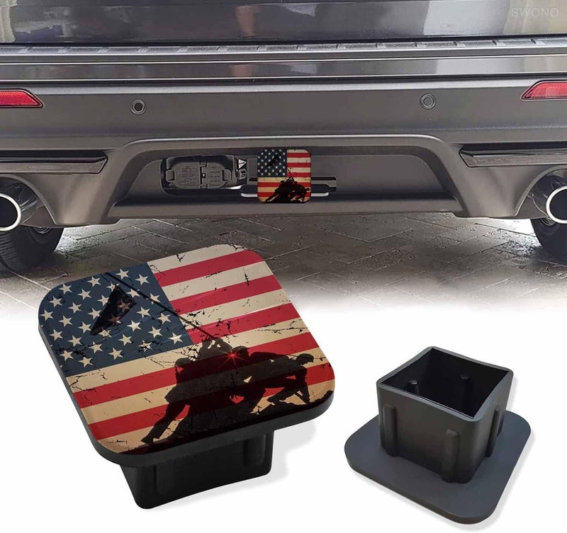 Swono AUTO Trailer Hitch Cover, 2 inch Tow Receiver Tube Plug Cap,2" Hitch Cover Plug Insert Compatible for Pickup TSHOUJV Cars(2"X2" 1Pack) - Image 1